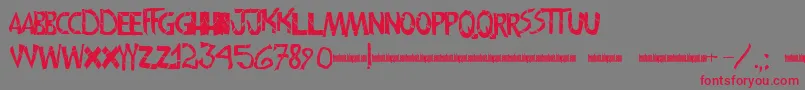 Frankenwiniefont Font – Red Fonts on Gray Background