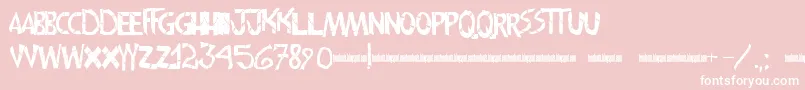 Frankenwiniefont Font – White Fonts on Pink Background