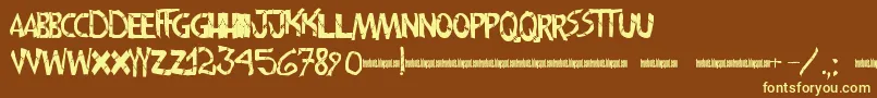 Frankenwiniefont Font – Yellow Fonts on Brown Background