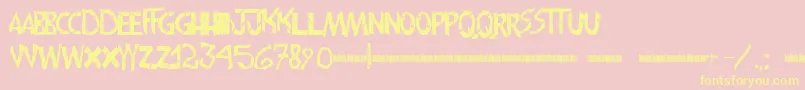 Frankenwiniefont Font – Yellow Fonts on Pink Background