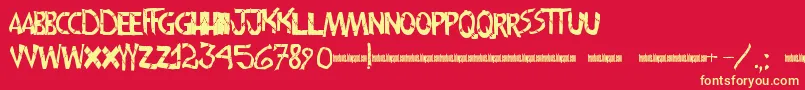 fuente Frankenwiniefont – Fuentes Amarillas Sobre Fondo Rojo