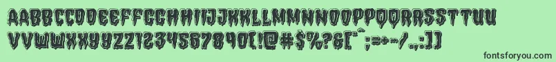 Hemogoblinbevel Font – Black Fonts on Green Background