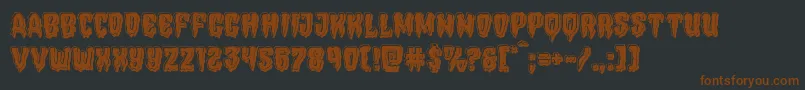 Hemogoblinbevel Font – Brown Fonts on Black Background