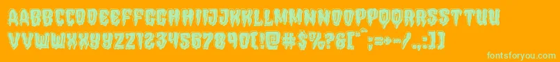 Hemogoblinbevel Font – Green Fonts on Orange Background