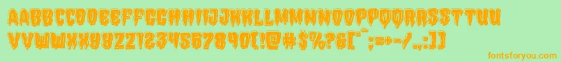 Hemogoblinbevel Font – Orange Fonts on Green Background