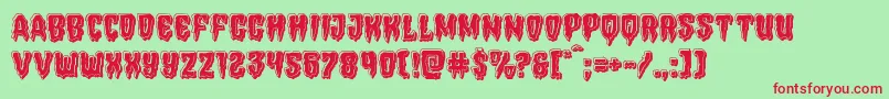 Hemogoblinbevel Font – Red Fonts on Green Background