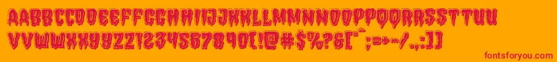 Hemogoblinbevel Font – Red Fonts on Orange Background