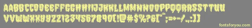 Hemogoblinbevel Font – Yellow Fonts on Gray Background