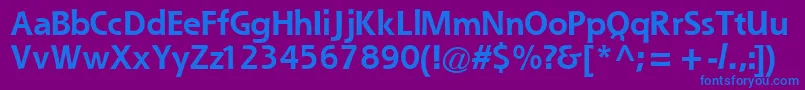 QuesskBold Font – Blue Fonts on Purple Background