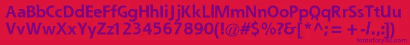 QuesskBold Font – Purple Fonts on Red Background