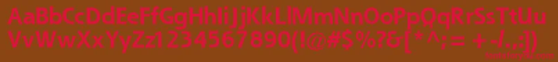 QuesskBold Font – Red Fonts on Brown Background