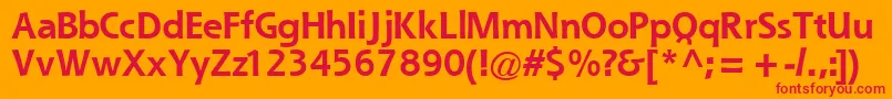 QuesskBold Font – Red Fonts on Orange Background