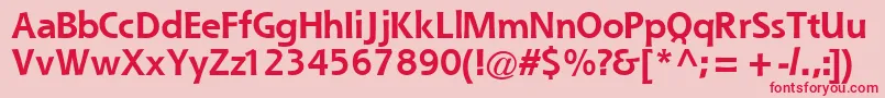 QuesskBold Font – Red Fonts on Pink Background