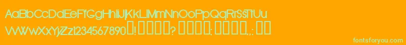 Fonte OldRepublicBold – fontes verdes em um fundo laranja