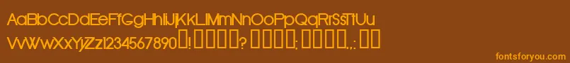 OldRepublicBold-Schriftart – Orangefarbene Schriften auf braunem Hintergrund