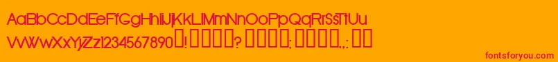 OldRepublicBold-fontti – punaiset fontit oranssilla taustalla