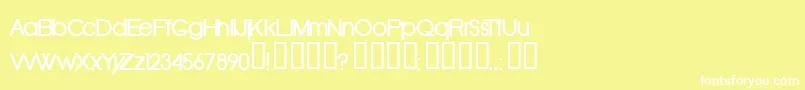 OldRepublicBold-Schriftart – Weiße Schriften auf gelbem Hintergrund