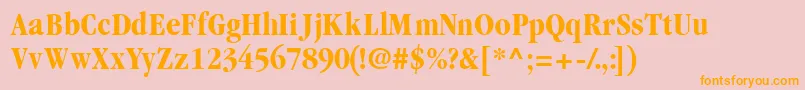 GaramondblackcondsskBold Font – Orange Fonts on Pink Background