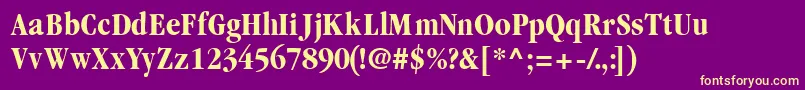 GaramondblackcondsskBold Font – Yellow Fonts on Purple Background