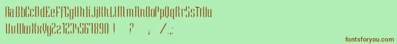 EnieRegular Font – Brown Fonts on Green Background