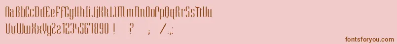 EnieRegular-Schriftart – Braune Schriften auf rosa Hintergrund