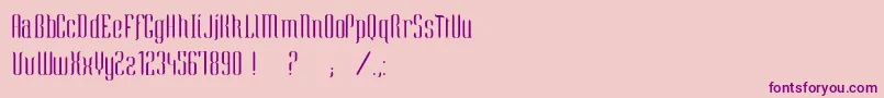 EnieRegular-Schriftart – Violette Schriften auf rosa Hintergrund