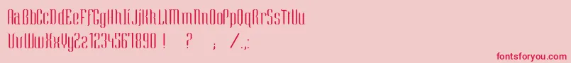 EnieRegular-Schriftart – Rote Schriften auf rosa Hintergrund