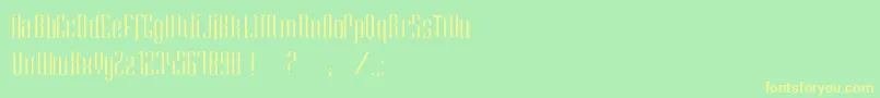 EnieRegular Font – Yellow Fonts on Green Background