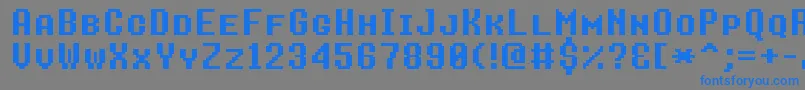 8bitoperatorplusscBold Font – Blue Fonts on Gray Background