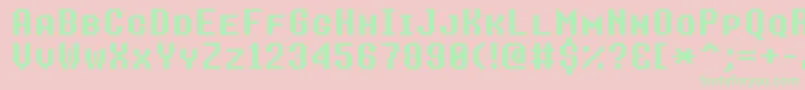 8bitoperatorplusscBold Font – Green Fonts on Pink Background