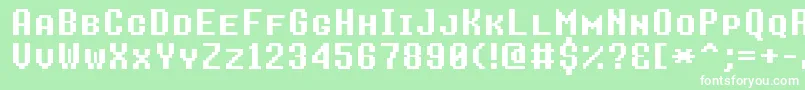 8bitoperatorplusscBold Font – White Fonts on Green Background