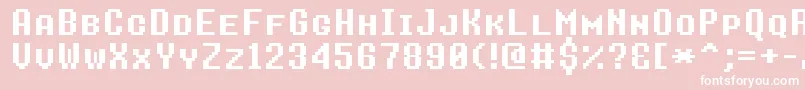 8bitoperatorplusscBold Font – White Fonts on Pink Background