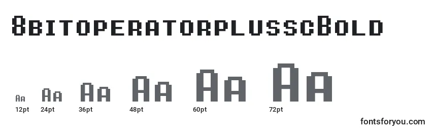 Размеры шрифта 8bitoperatorplusscBold