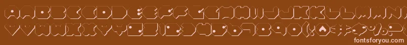 Шрифт FeldercarbShadow2 – розовые шрифты на коричневом фоне