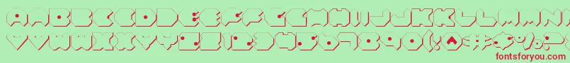 fuente FeldercarbShadow2 – Fuentes Rojas Sobre Fondo Verde