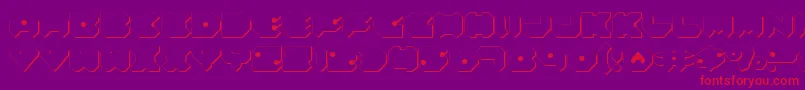 FeldercarbShadow2-Schriftart – Rote Schriften auf violettem Hintergrund