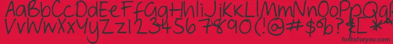 DjbGeordieGirl Font – Black Fonts on Red Background