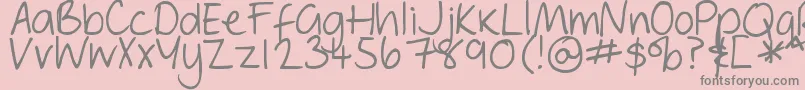 フォントDjbGeordieGirl – ピンクの背景に灰色の文字