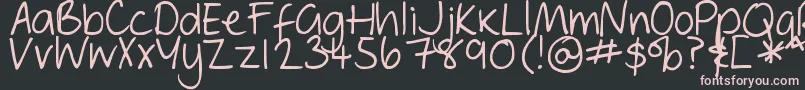 Шрифт DjbGeordieGirl – розовые шрифты на чёрном фоне