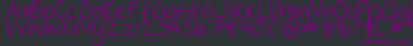 Шрифт DjbGeordieGirl – фиолетовые шрифты на чёрном фоне