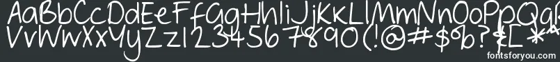 Шрифт DjbGeordieGirl – белые шрифты на чёрном фоне