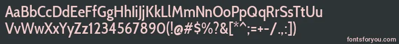 Шрифт CabincondensedMedium – розовые шрифты на чёрном фоне