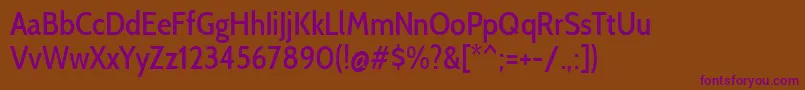 Шрифт CabincondensedMedium – фиолетовые шрифты на коричневом фоне