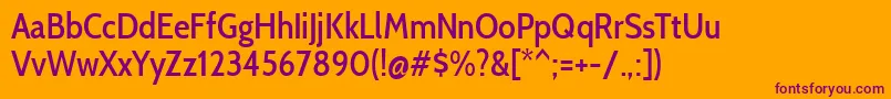 CabincondensedMedium Font – Purple Fonts on Orange Background