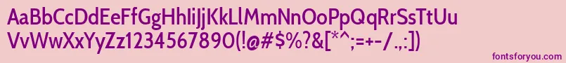 CabincondensedMedium Font – Purple Fonts on Pink Background