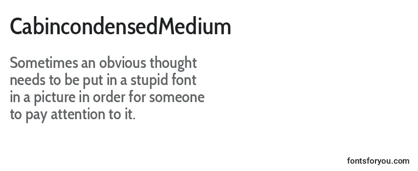CabincondensedMedium Font