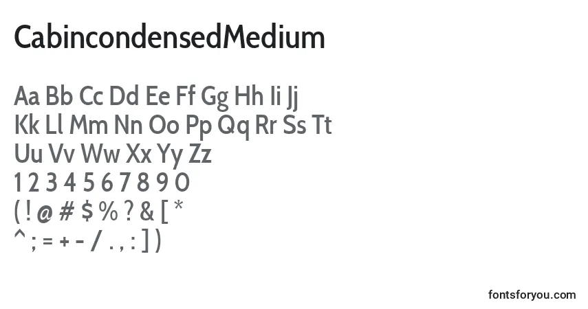 characters of cabincondensedmedium font, letter of cabincondensedmedium font, alphabet of  cabincondensedmedium font