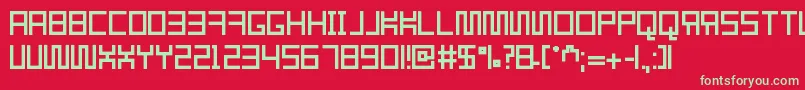 Resgare Font – Green Fonts on Red Background