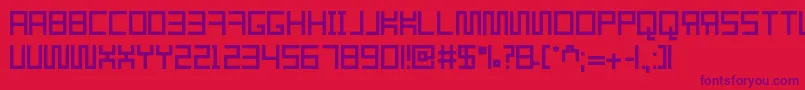 Resgare Font – Purple Fonts on Red Background