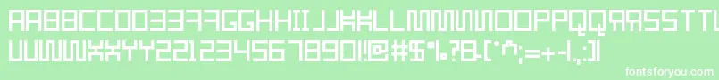 Resgare Font – White Fonts on Green Background